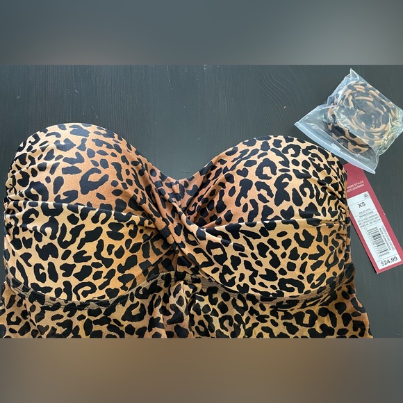 2/$30 💥 Merona tankini leopard print swimming top Sz XS - Picture 3 of 8